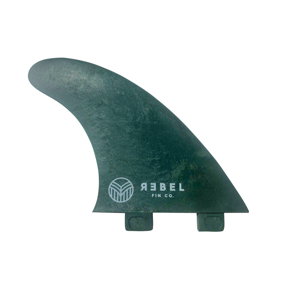 Rebel Fin Co. - Thruster Set, FCS 1, Recycled Fishing Nets, Green