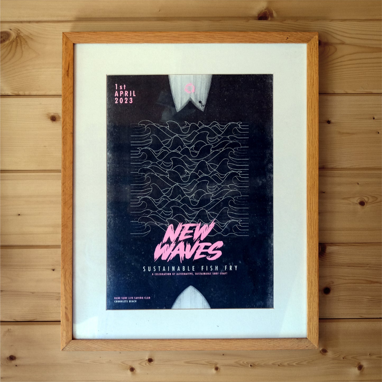 "New Waves Fish Fry" Riso Art Print (Black)