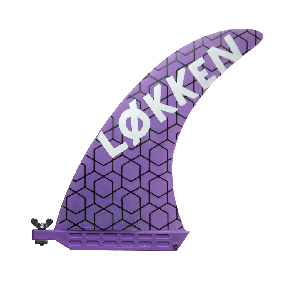 Rebel Fin Co. - 9" Longboard Fin, Løkken Edition, Recycled Fibreglass, Purple