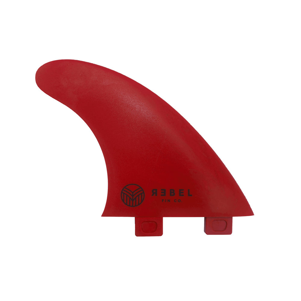 Rebel Fin Co. - Thruster Set, FCS 1, Recycled Fibreglass, Red