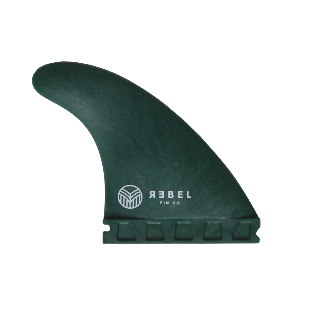 Rebel Fin Co. - Thruster Set, Futures, Recycled Fishing Nets, Green