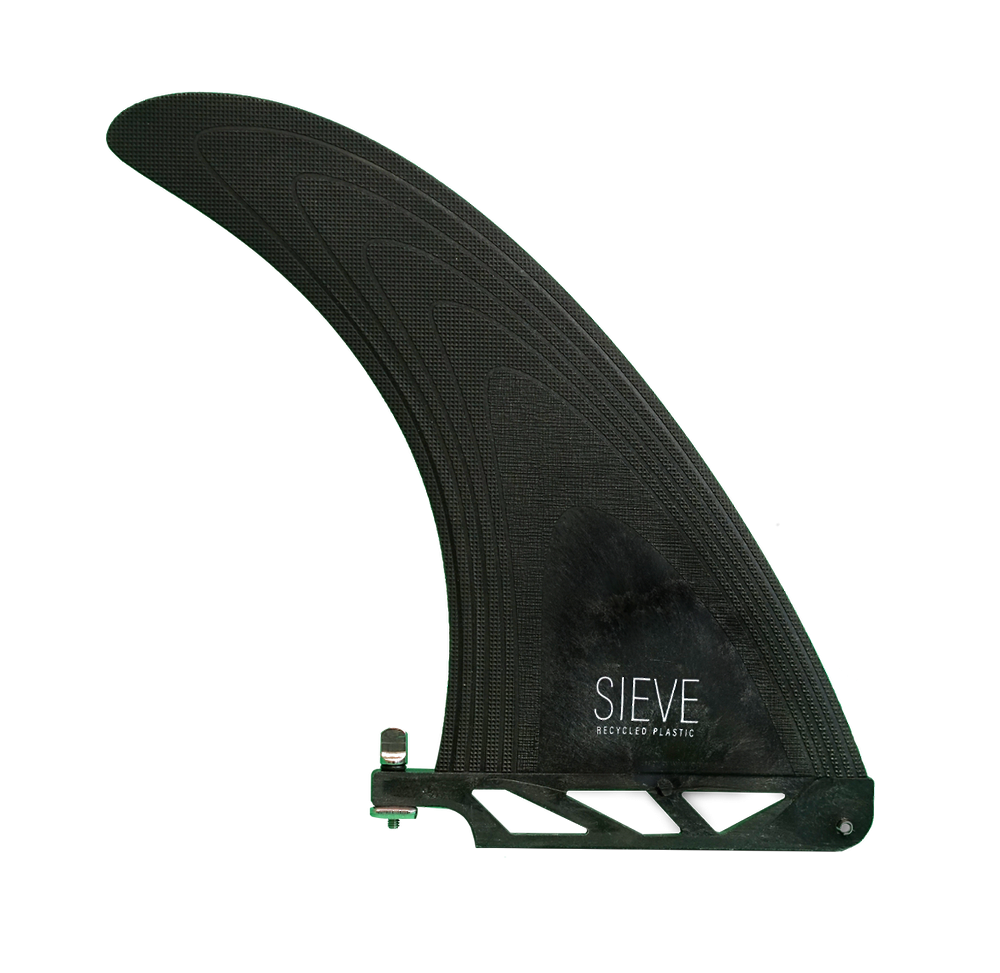 Sieve Fins - 8" Single Fin, Carbon, Deep Sea Black